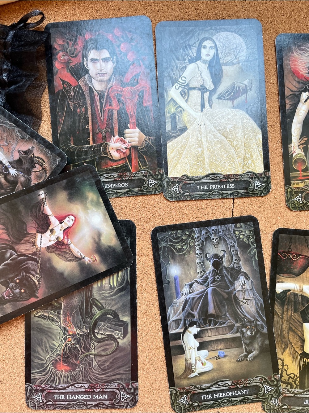 Phantasmagoria Gothic Tarot Deck Book Set Dark Art Card Game OOP - Picture 5 of 9